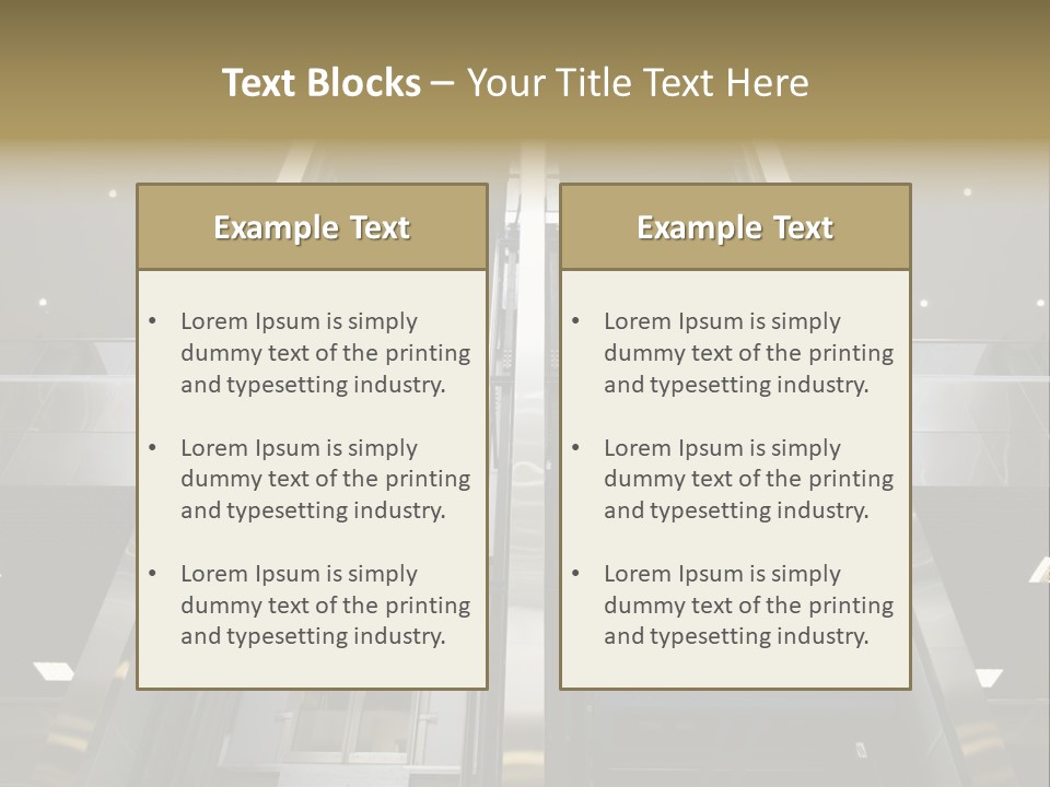 Tall Commercial Lift PowerPoint Template