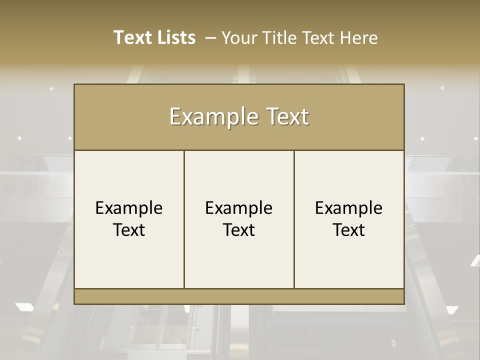 Tall Commercial Lift PowerPoint Template
