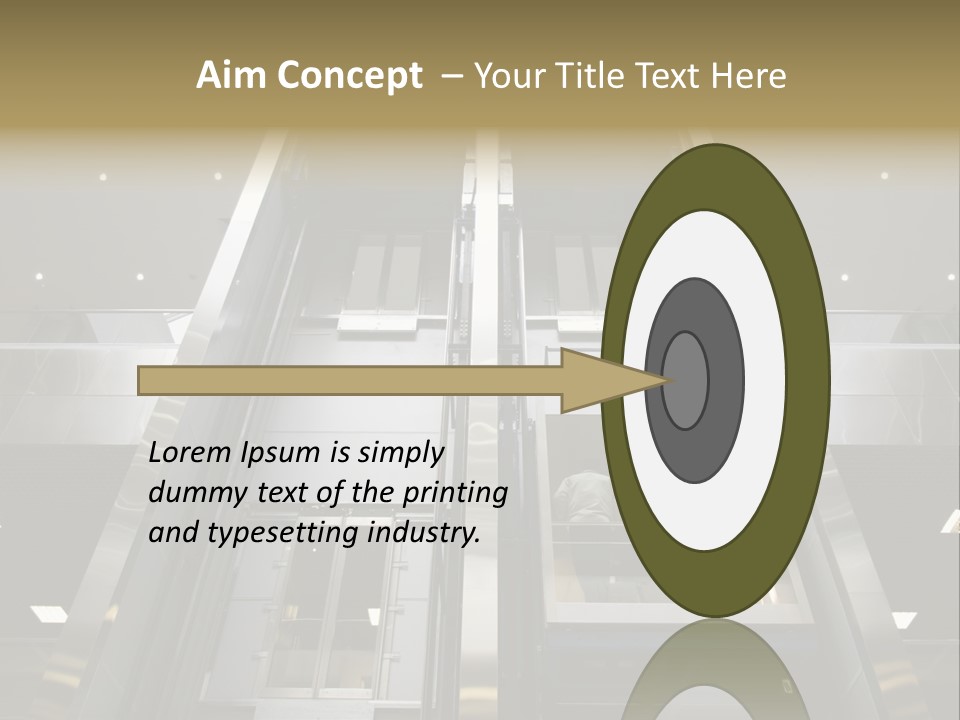 Tall Commercial Lift PowerPoint Template