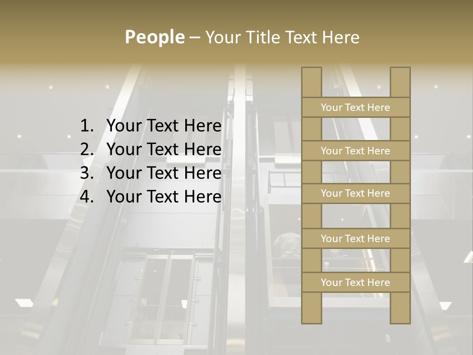 Tall Commercial Lift PowerPoint Template