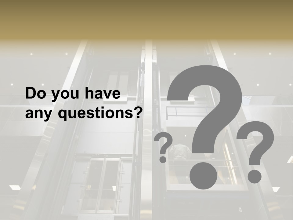 Tall Commercial Lift PowerPoint Template