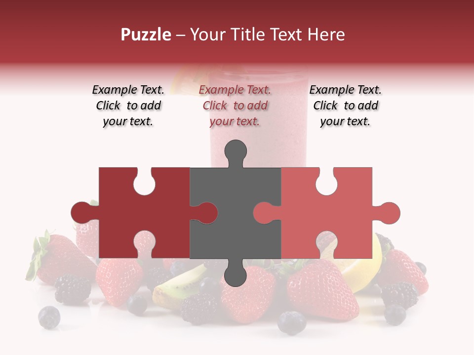 Milkshake Fruit Food PowerPoint Template