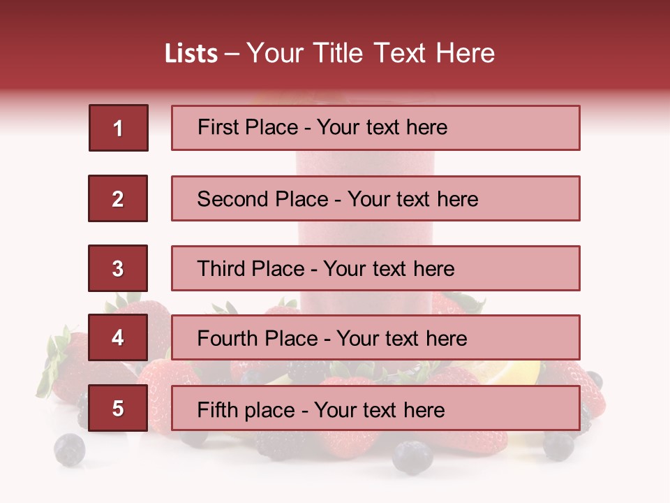 Milkshake Fruit Food PowerPoint Template