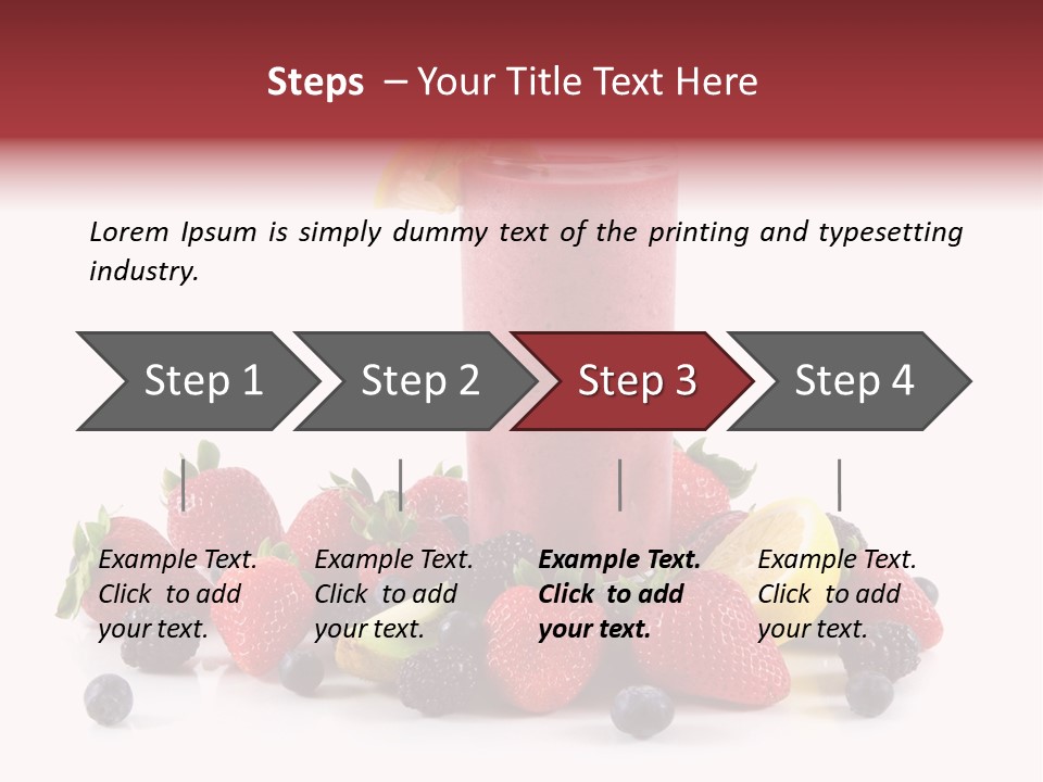 Milkshake Fruit Food PowerPoint Template
