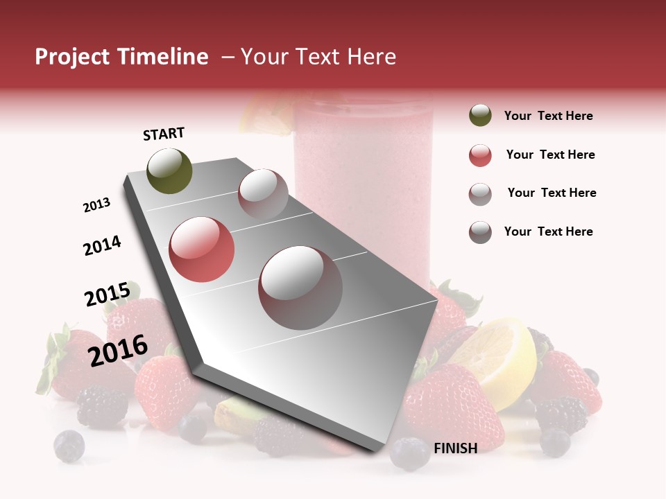 Milkshake Fruit Food PowerPoint Template