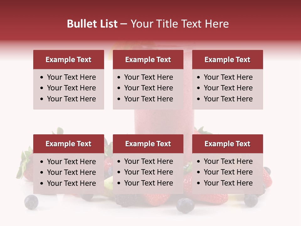 Milkshake Fruit Food PowerPoint Template