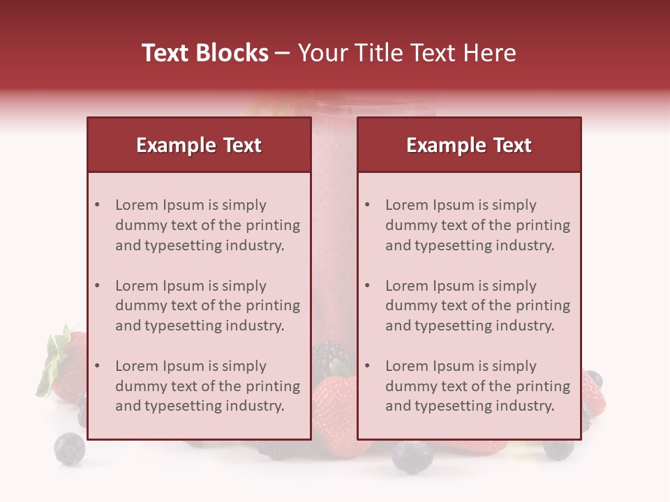 Milkshake Fruit Food PowerPoint Template