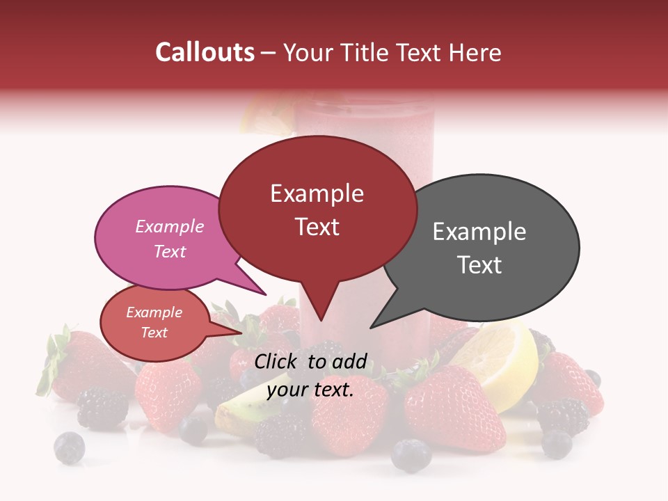 Milkshake Fruit Food PowerPoint Template