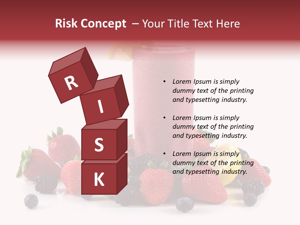 Milkshake Fruit Food PowerPoint Template