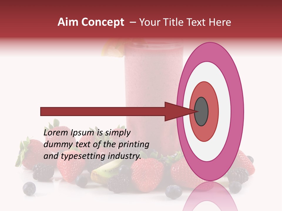 Milkshake Fruit Food PowerPoint Template