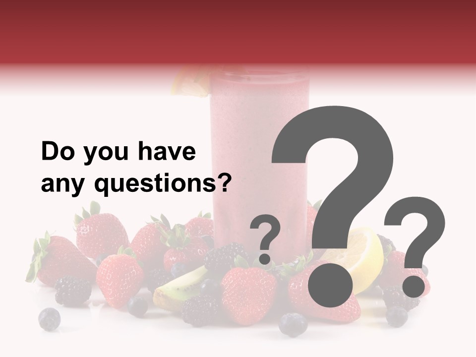 Milkshake Fruit Food PowerPoint Template