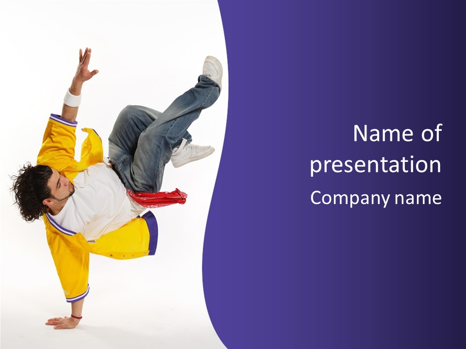 White Breakdance Freestyle PowerPoint Template