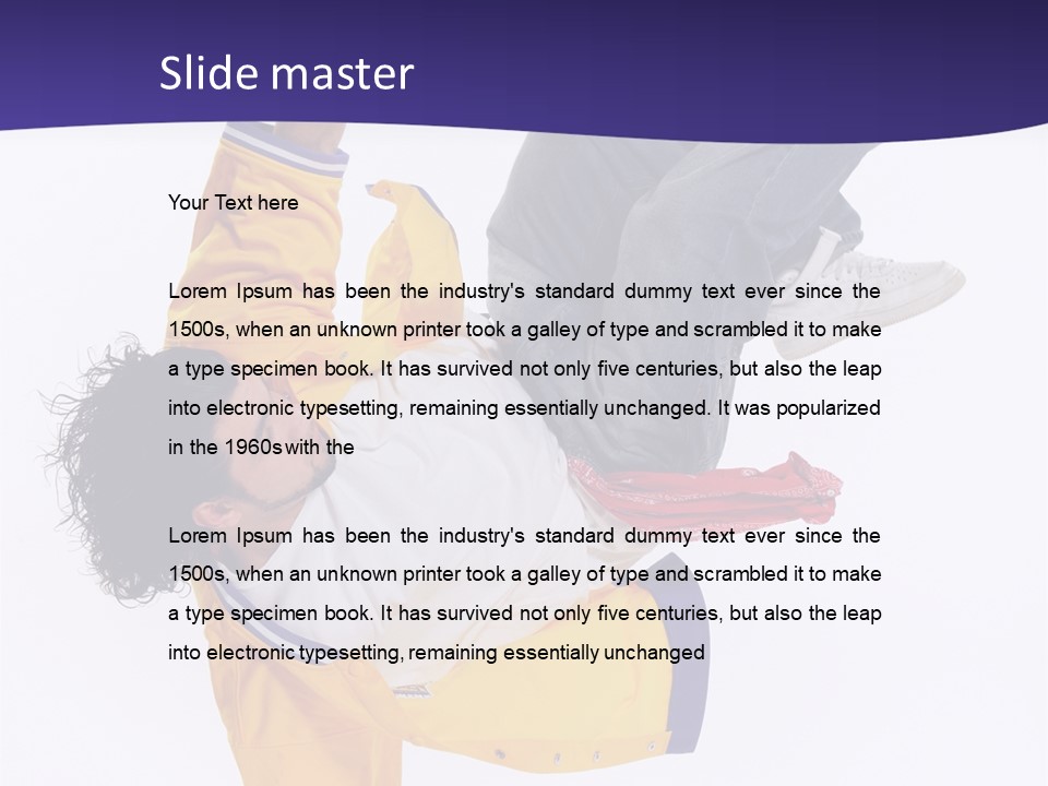 White Breakdance Freestyle PowerPoint Template