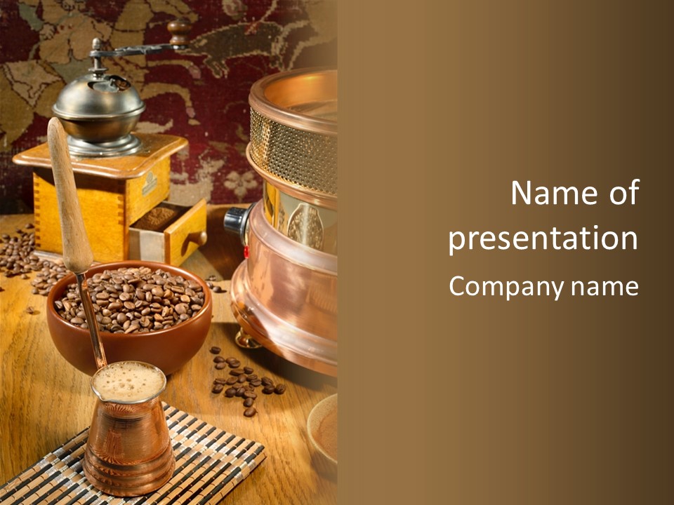 Background Coffee Market PowerPoint Template