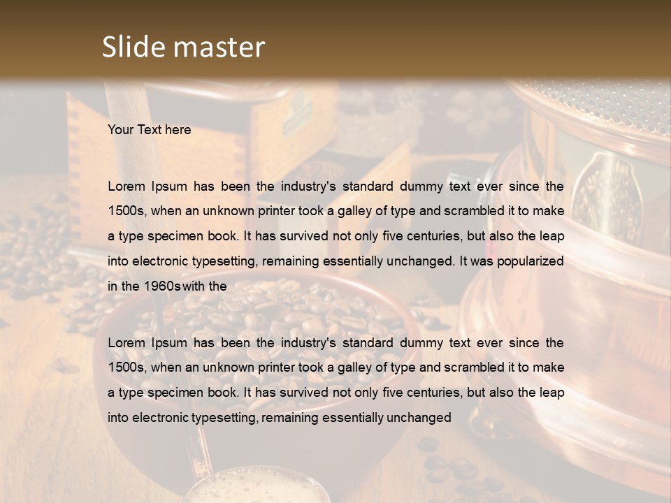 Background Coffee Market PowerPoint Template