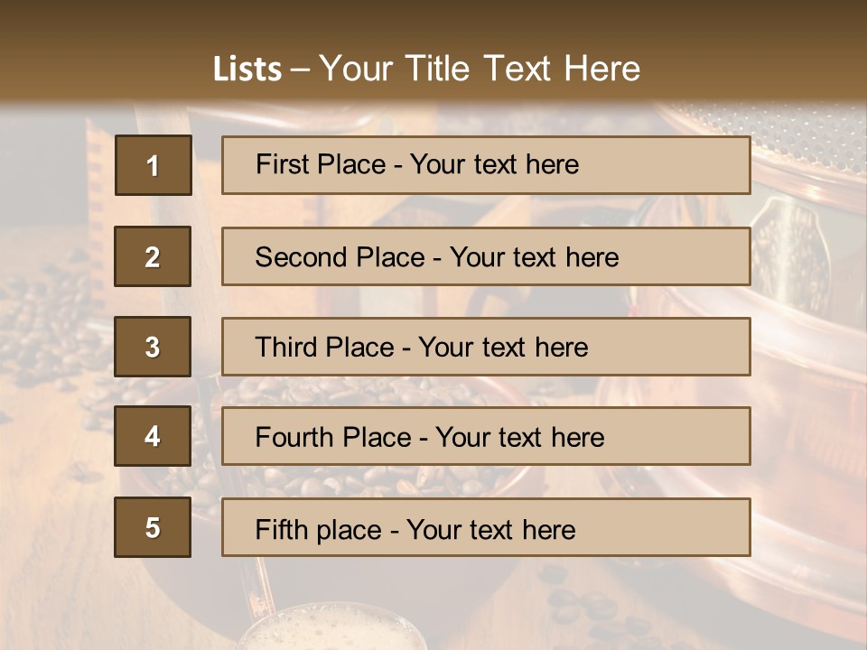 Background Coffee Market PowerPoint Template