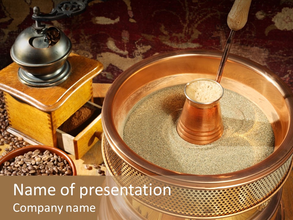 Drink Dark Saucer PowerPoint Template