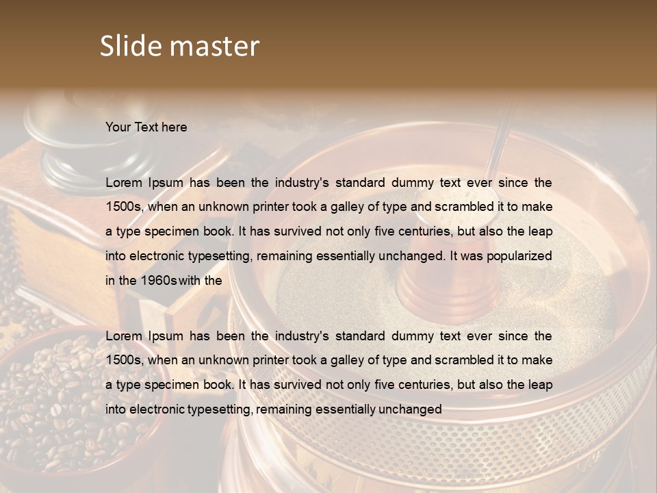 Drink Dark Saucer PowerPoint Template