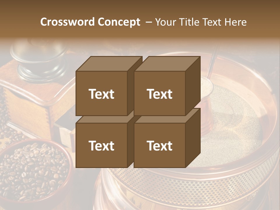 Drink Dark Saucer PowerPoint Template