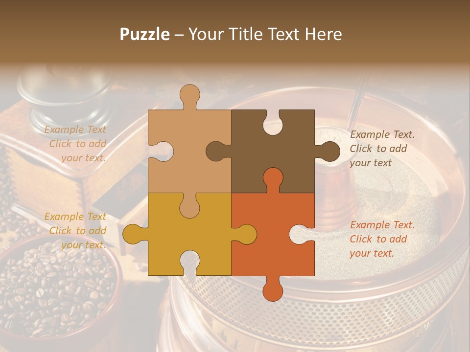 Drink Dark Saucer PowerPoint Template