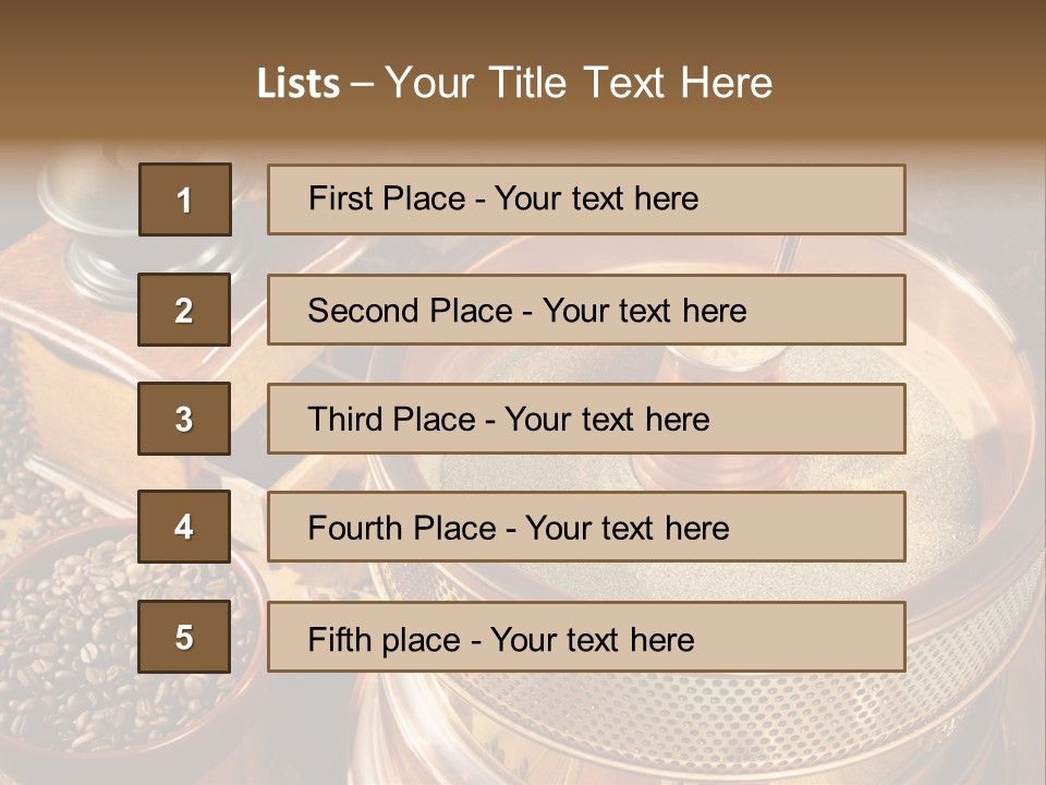 Drink Dark Saucer PowerPoint Template