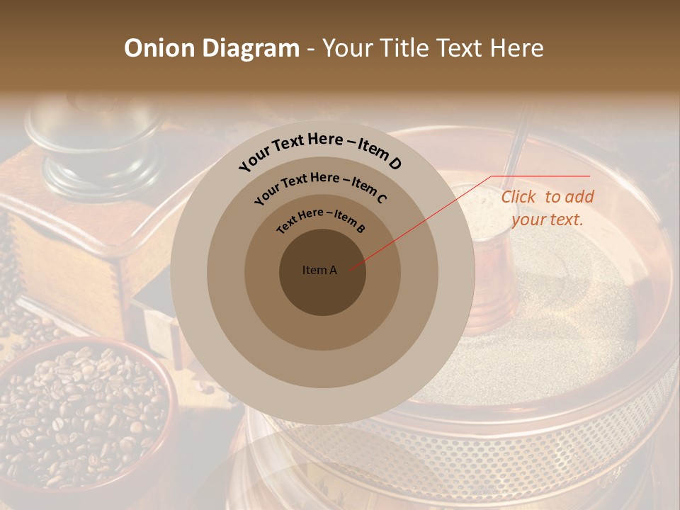 Drink Dark Saucer PowerPoint Template