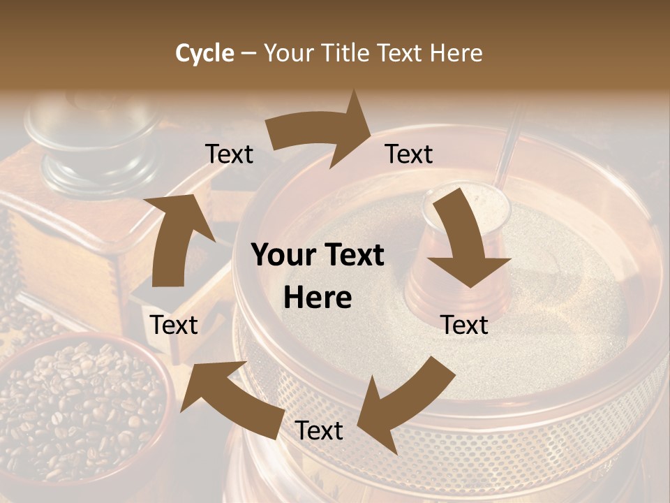Drink Dark Saucer PowerPoint Template