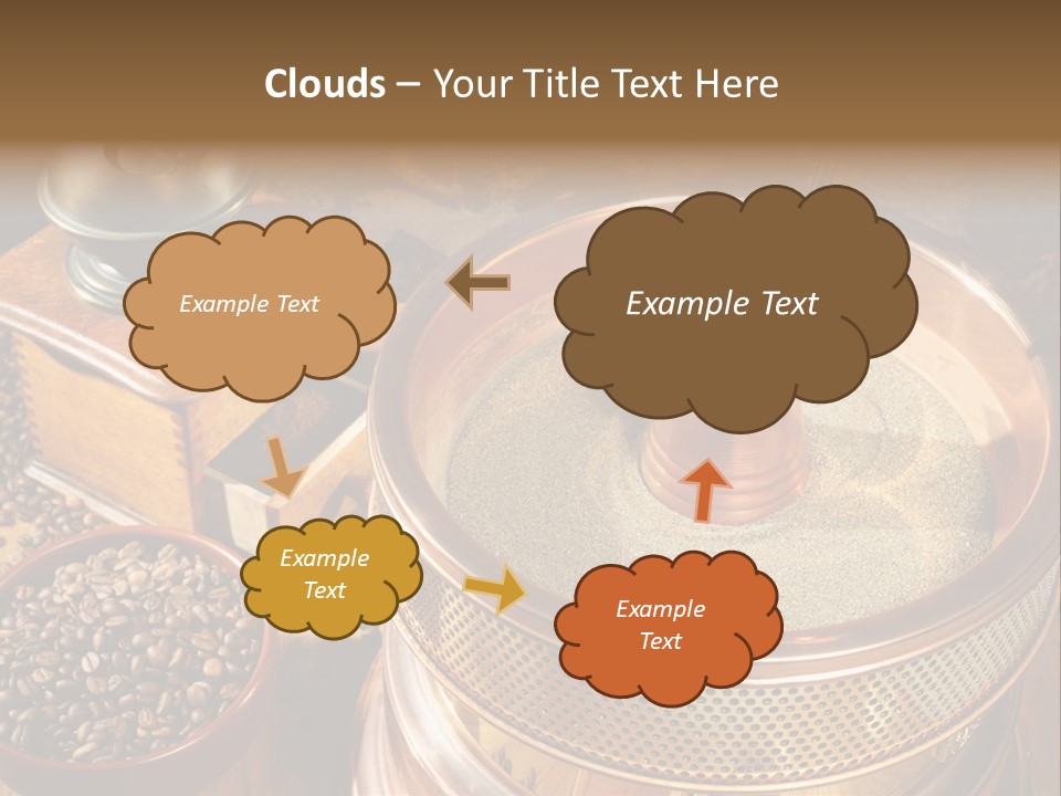 Drink Dark Saucer PowerPoint Template