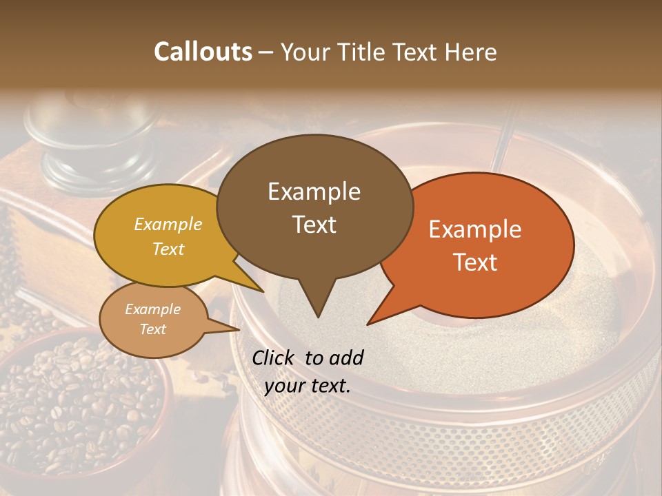 Drink Dark Saucer PowerPoint Template