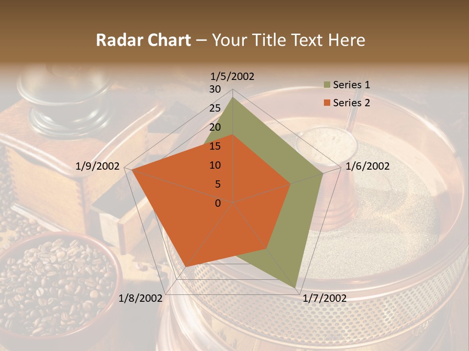 Drink Dark Saucer PowerPoint Template