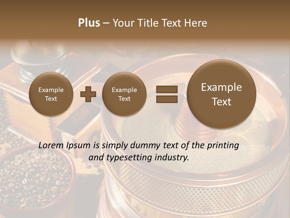 Drink Dark Saucer PowerPoint Template