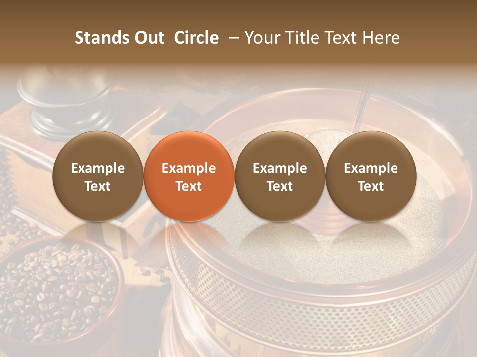 Drink Dark Saucer PowerPoint Template