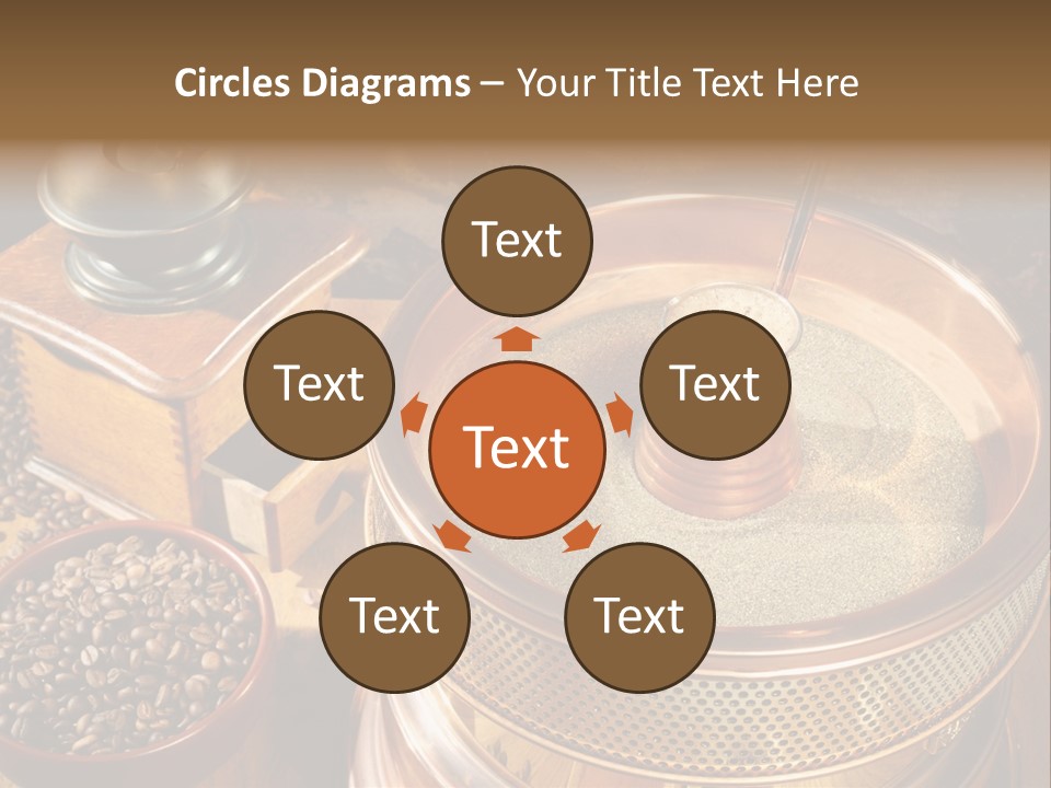 Drink Dark Saucer PowerPoint Template