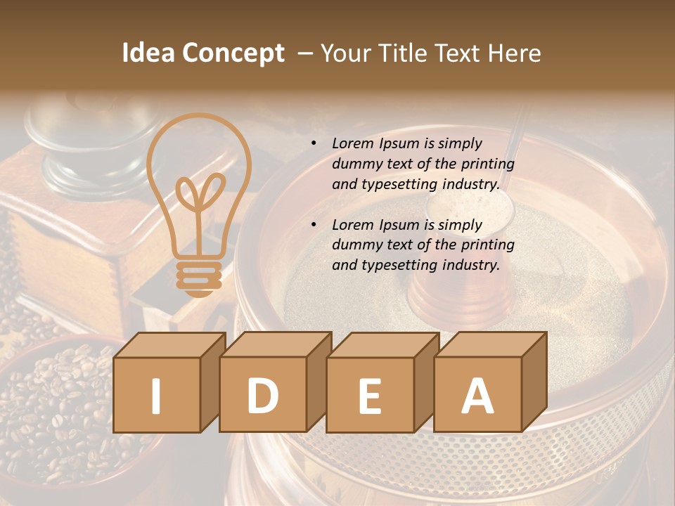 Drink Dark Saucer PowerPoint Template