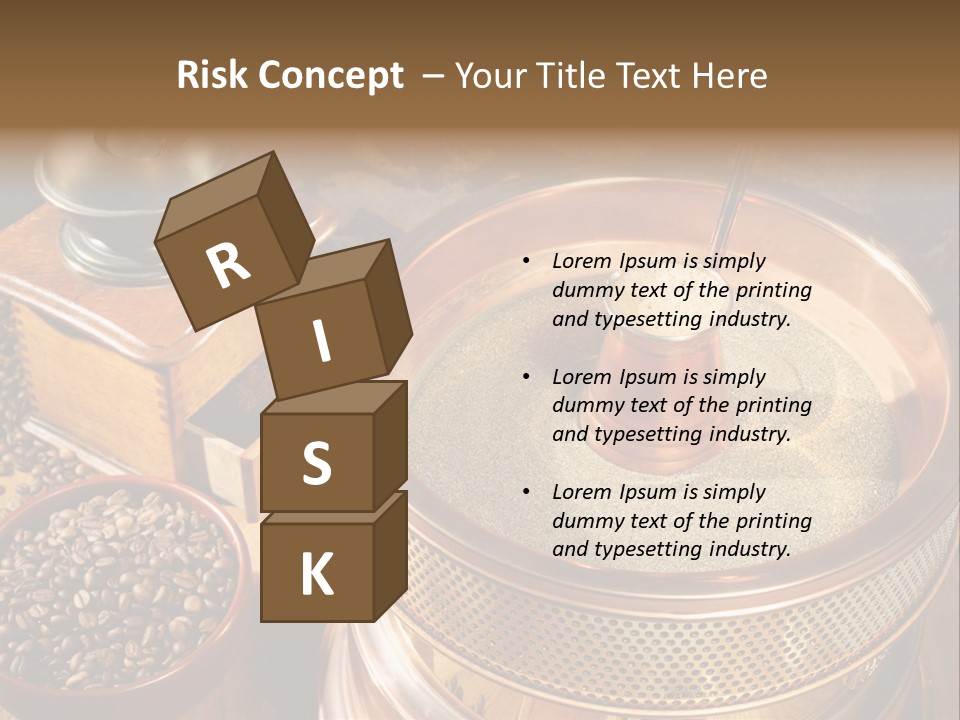 Drink Dark Saucer PowerPoint Template