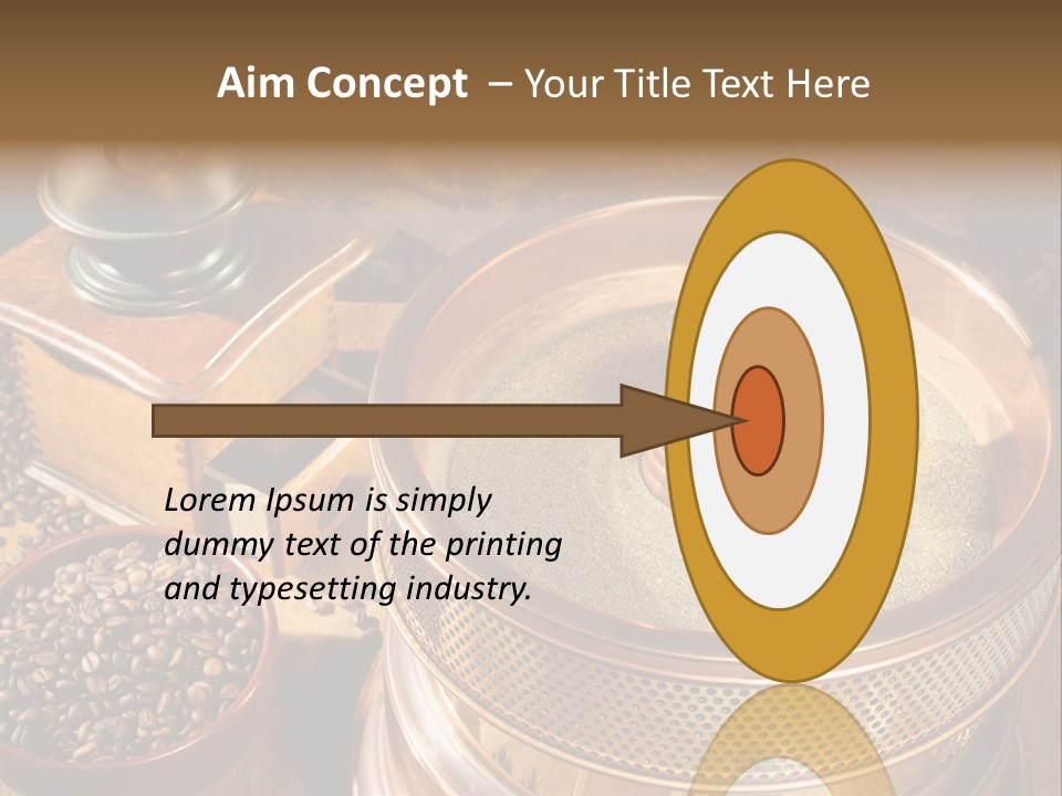 Drink Dark Saucer PowerPoint Template