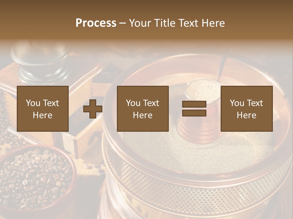 Drink Dark Saucer PowerPoint Template