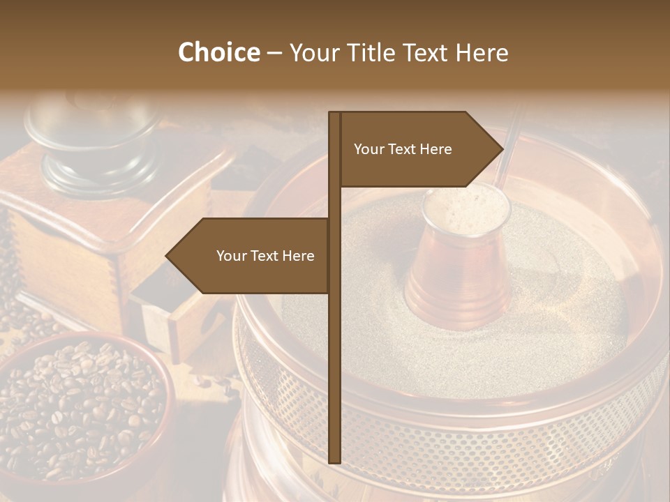 Drink Dark Saucer PowerPoint Template