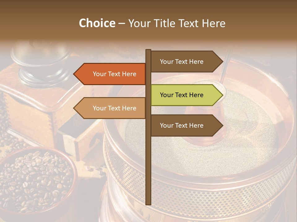 Drink Dark Saucer PowerPoint Template