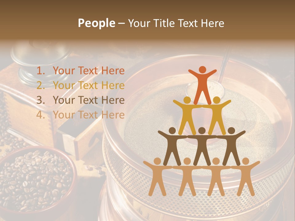 Drink Dark Saucer PowerPoint Template