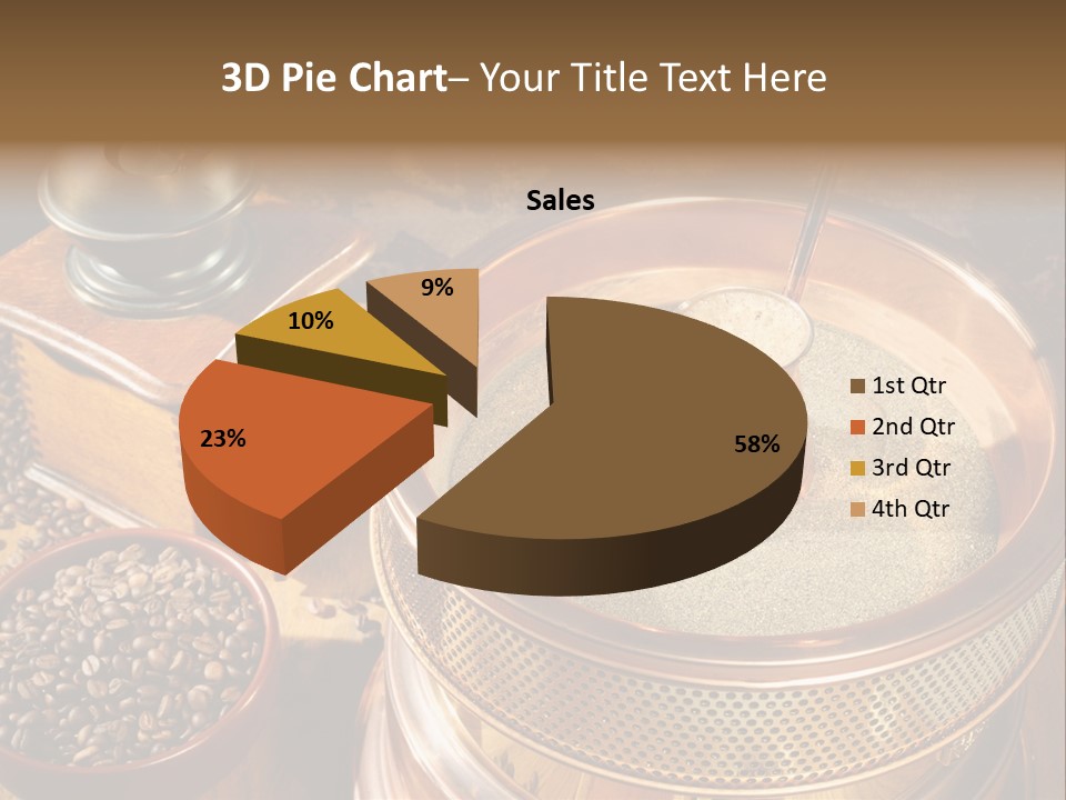 Drink Dark Saucer PowerPoint Template