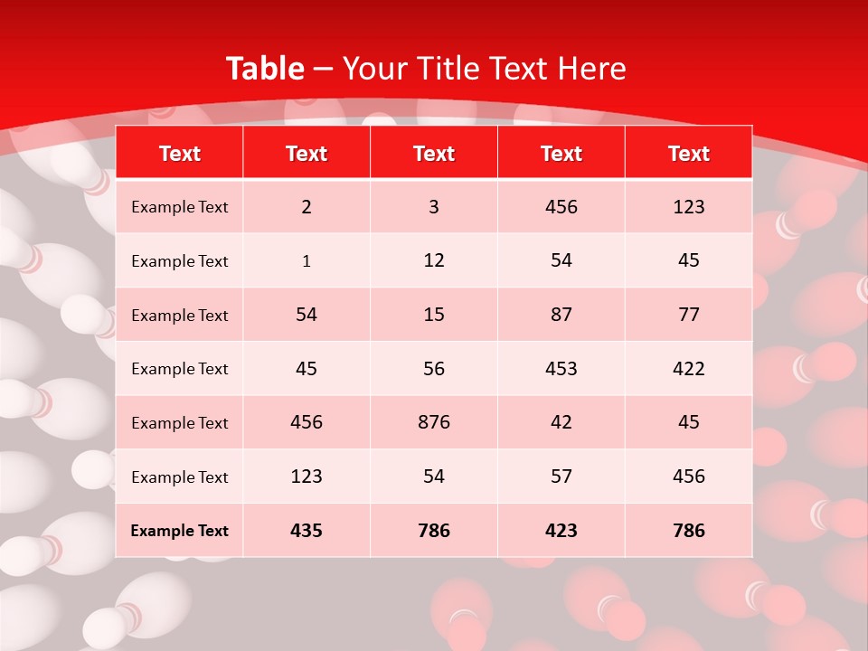 Aspiration Out Bowling PowerPoint Template