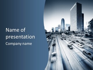 Sky Fast Bridge PowerPoint Template