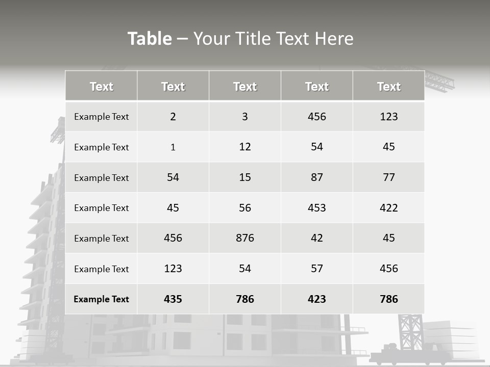 Architect Flat Engineering PowerPoint Template