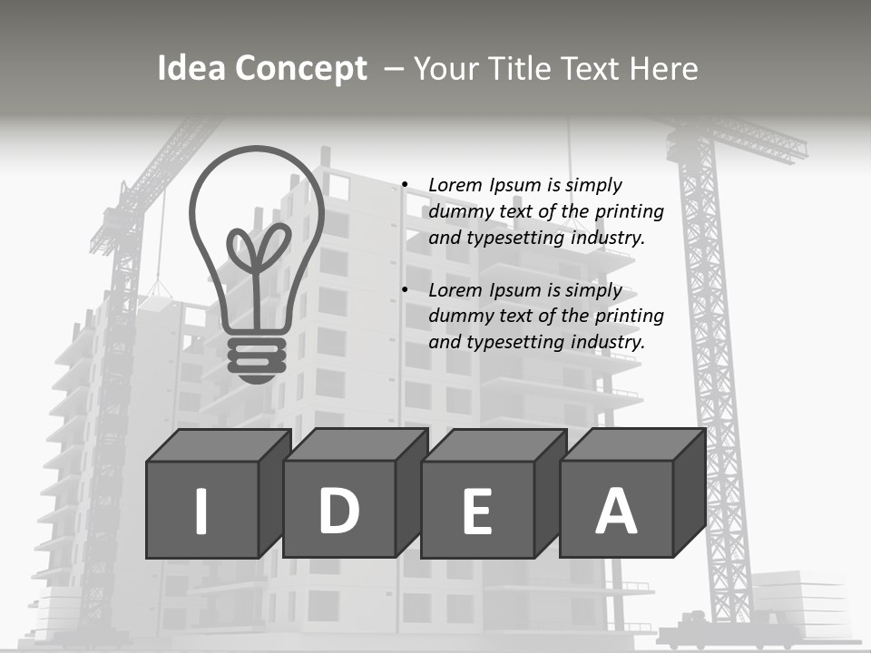 Architect Flat Engineering PowerPoint Template