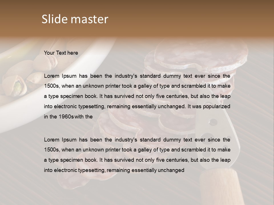 Tradition Knife Carbohydrate PowerPoint Template