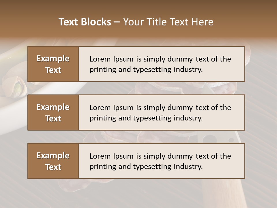Tradition Knife Carbohydrate PowerPoint Template