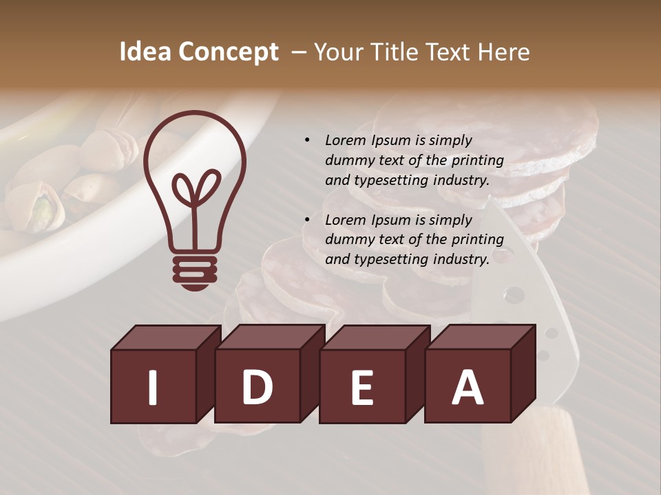 Tradition Knife Carbohydrate PowerPoint Template