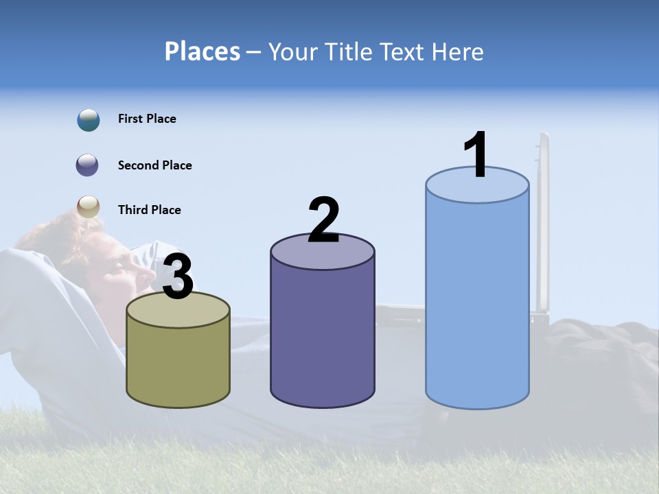 Lawn Business Man PowerPoint Template