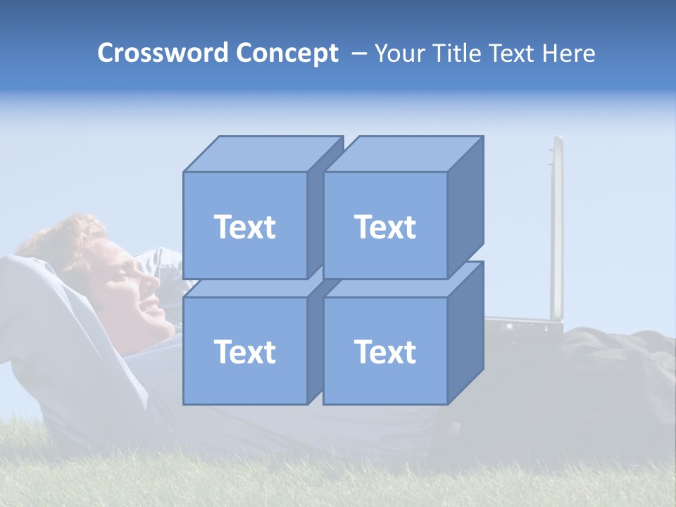 Lawn Business Man PowerPoint Template